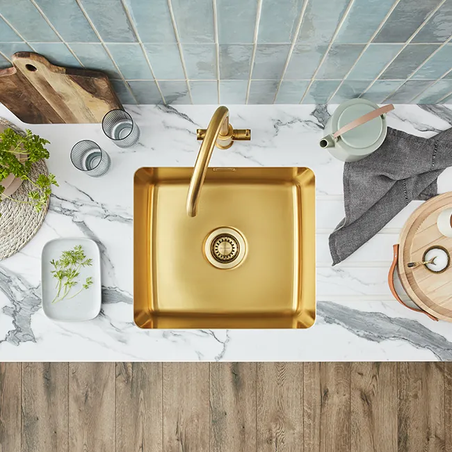 brass sink